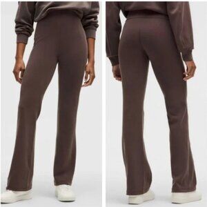 Lululemon Ribbed Softstreme Flared Pant Regular Peach-Fuzz Soft Wide Leg Pull-On